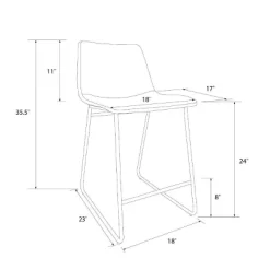 Bowden Faux Leather Counter Height Barstool - Threshold™ -HOMCOM Store GUEST fc17995b 497f 4a5a 958c c9c8bb9e68cc