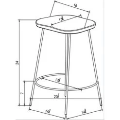 Metal Base Counter Height Barstools With Wood Seat Brown - Threshold™ Designed With Studio McGee -HOMCOM Store GUEST fc6ba567 7d0a 4f6c a2d1 6fb42b1cfa64