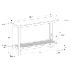 Console Table With Woven Rattan Shelf Black - Threshold™ Designed With Studio McGee -HOMCOM Store GUEST fd806213 5ef7 492e a065 be15b39cc53e